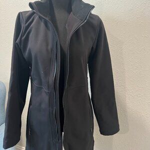 Lucy Waterproof lined Zip Coat Stretchy Tech Black, Size M
